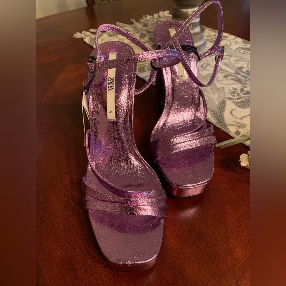 Bran New Zara Metallic Heels